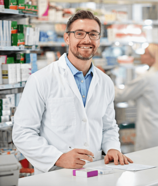 Doctor in medical laboratory